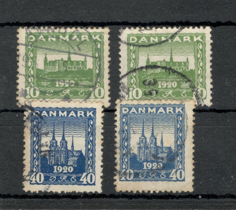 DENMARK-4 USED STAMPS-Association of North Schleswig with Denmark-1921.