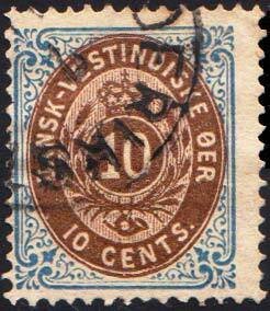 Danish West Indies Scott 10 Used.