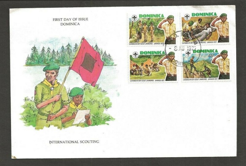 1977 Dominica Boy Scouts 6th Caribbean Jamboree FDC 