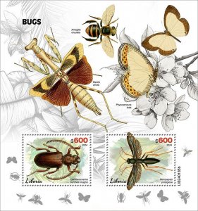 LIBERIA - 2024 - Bugs - Perf Souv Sheet - Mint Never Hinged