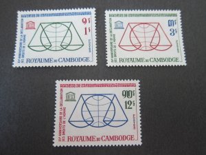 Cambodia 1963 Sc 126-8 set MNH