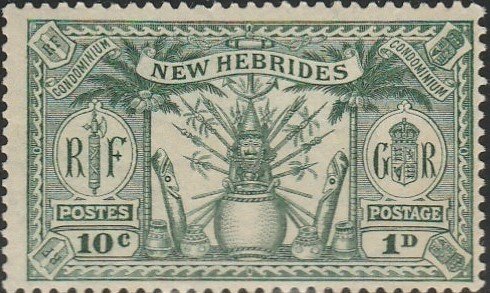 New Hebrides, #42  MH From 1925,  CV-$1.10