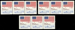 1891, Mint NH PL# 1-3 Strips of Three - Stuart Katz