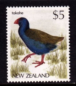 New Zealand 1988 Native Birds - Takahe $5 Mint MNH SC 835