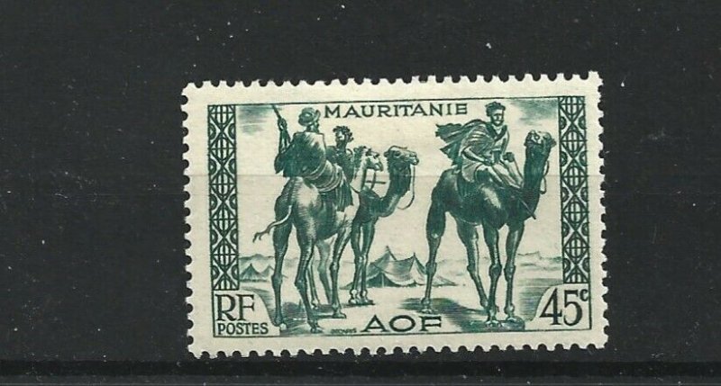 MAURITANIA  1938 - 40  45C  BLUE GREEN      MH 