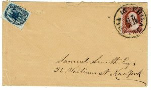 1851 Philadelphia, PA cancel on cover with 3c and local LO2, cat. $600