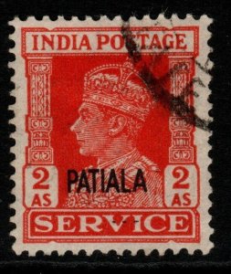 INDIA-PATIALA SGO78 1940 2a VERMILION USED