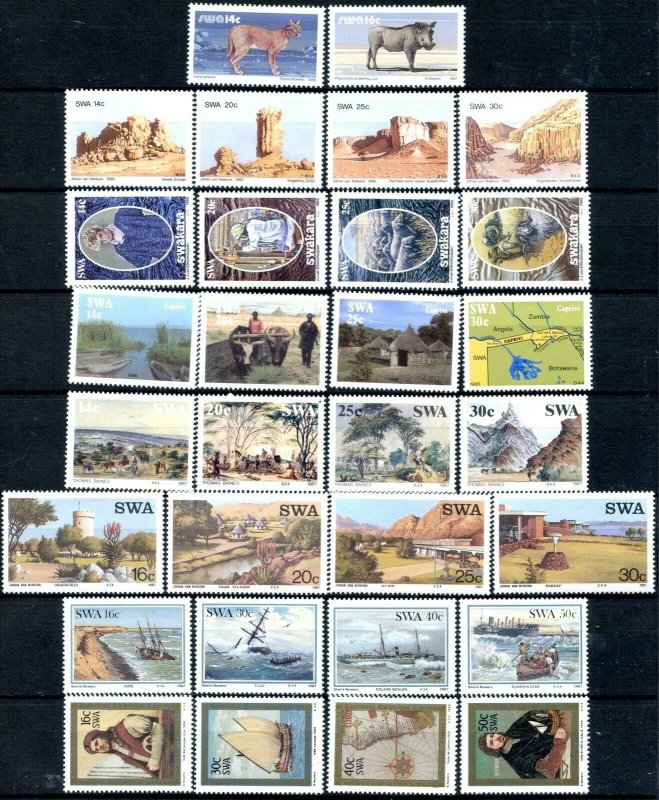 SOUTH WEST AFRICA Sc#471/613 1981-1989 Years Near Complete OG Mint NH