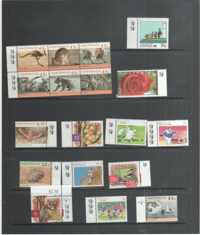 Australian Stamps Mint X18 Koala Tab Native Possum OZ Kangaroo Echidna Bowles Ro 