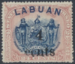 Labuan   SG 134  SC# 115 no gum no cancel  see details & scans