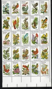 ALLY'S STAMPS US Scott #1953-2002 20c Birds & Flowers Singles [50] MNH [W-17/18]