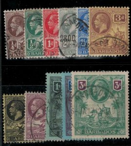 Barbados 1912 SC 116-126 Used Set