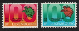 Luxembourg Centenary of Universal Postal Union 2v 1974 MNH SG#933-934 MI#889-890