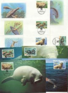 Vanuatu 8 FDC/cards WWF 1988