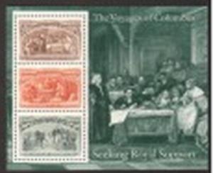 US Stamp #2626 MNH - The Voyages of Columbus Souvenir Sheet, 5¢, 30¢ & 50¢