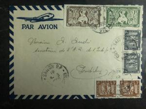 1950 Saigon South Vietnam to Pondicherry French India rare Cancel!