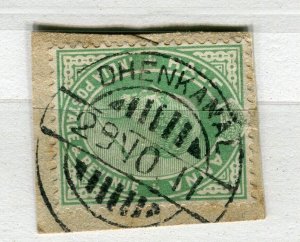 INDIA; 1910 early Ed VII issue fine used POSTMARK PIECE, DHENKANAL