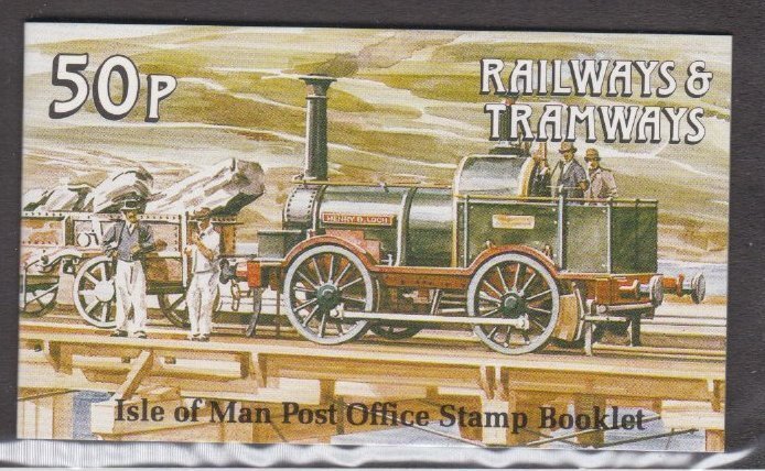 Isle of Man # 356a,  Railways & Tramways Booklet, Mint NH, 1/2 Cat.