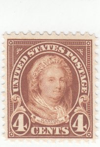 Scott # 556 - 4c Yellow Brown- Martha Washington - Mint Hinged