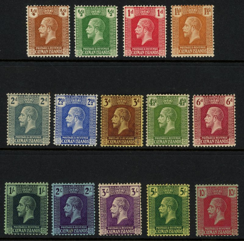 Cayman Islands, Scott # 50-63, Complete Set of 14, Mint LH SCV $180 (55483)