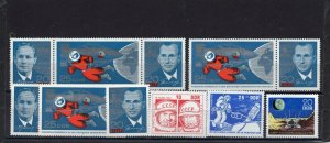 GERMANY/DDR 1965 SPACE SET OF 11 STAMPS MNH