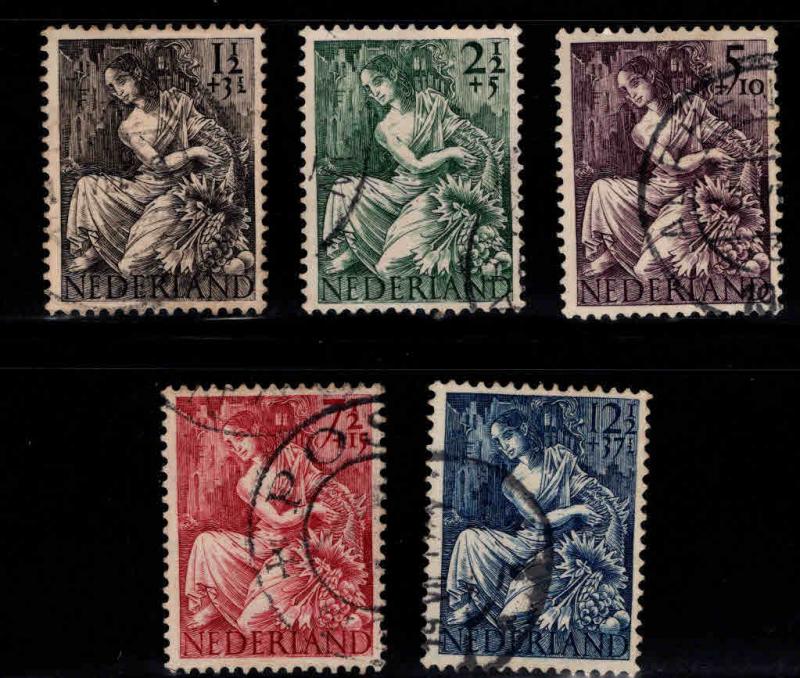 Netherlands Scott B159-B163 Used semi-postal set 1946