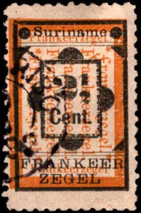 Suriname #22, Complete Set, 1892, Used