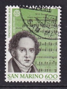 San Marino  #1082 cancelled  1985   Europa  450 l  Bach