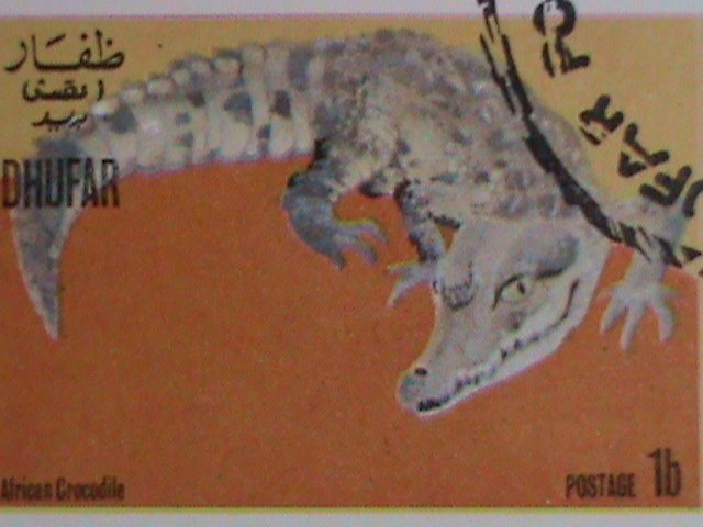 ​DHUFAR STAMP:1972 WORLD RARE REPTILES - CTO FULL SHEET VERY FINE