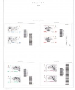 2015 Italian Republic Barcodes Complete Vintage 78 Values + 2 Sheets (Expo + Win