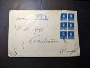 1926 Registered Argentina Cover Buenos Aires to Kaiserslautern Germany G M Pfaf