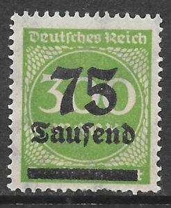 Germany 250: 75000 on 300m Numeral, MNH, F-VF