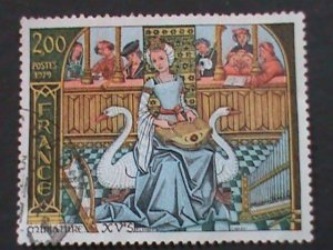 ​FRANCE- PROMOTION LARGE JUMBO STAMP 1 1/2 X 2 ART & PAINTING USED VERY FINE