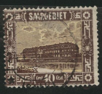 Saar Scott 109 used from 1922-1923 stamp set Thin