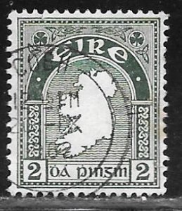 Ireland 109: 2p Map of Ireland, used, F-VF