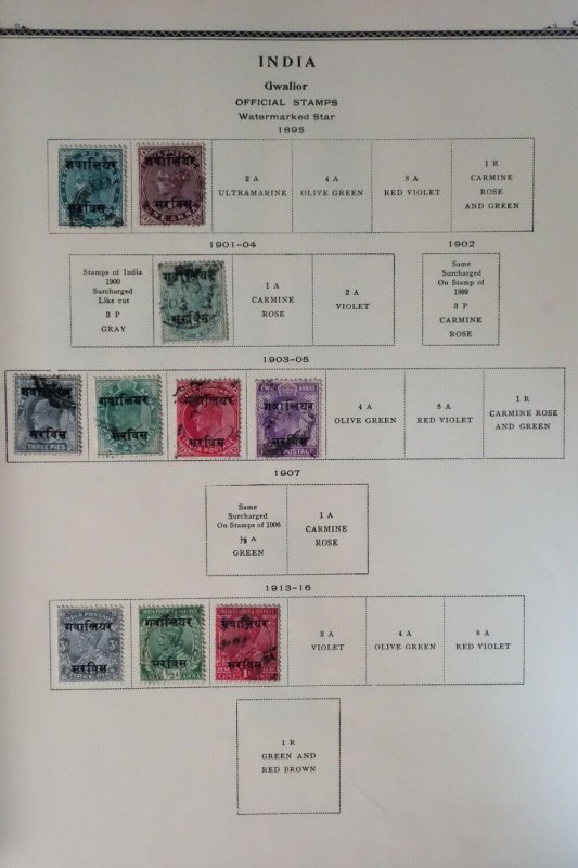 India States 1800s to 1950 Stamp Collection