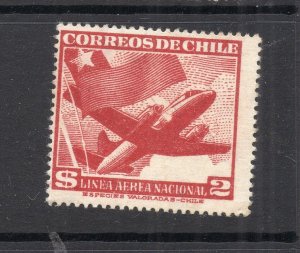 Chile 1920s-30s Airmail Early Issue Fine Mint Hinged Shade $2. NW-13506