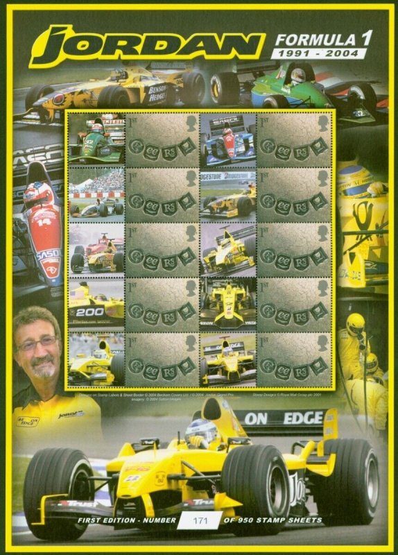 GB Smiler Sheet 2004 Jordan Formula 1 1st Ltd Edition