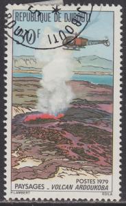 Dijabouti 491 Helicopter over Volcano 1979