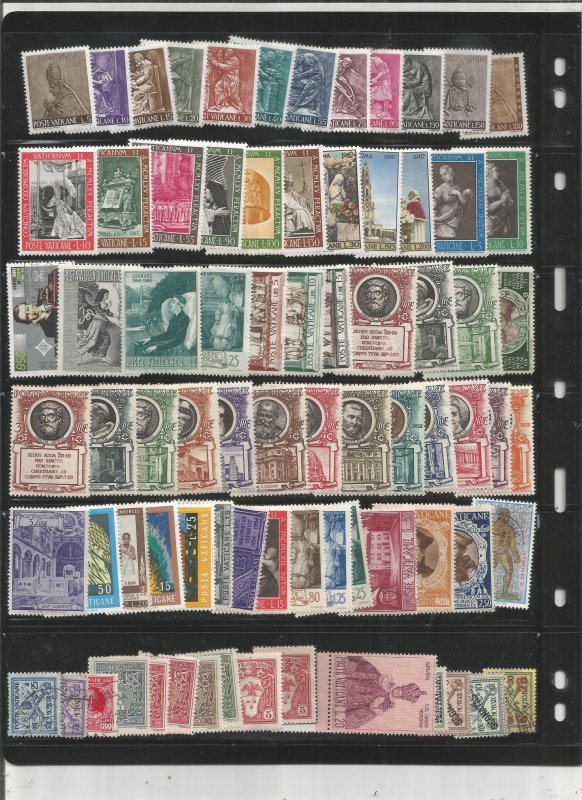 VATICAN COLLECTION ON STOCK SHEET, MINT/USED