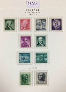 MOMEN: US STAMPS  1954-1965 MINT OG NH COLLECTION LOT #13036