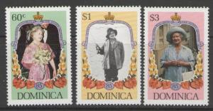 DOMINICA SG949/51 1985 QUEEN MOTHER MNH