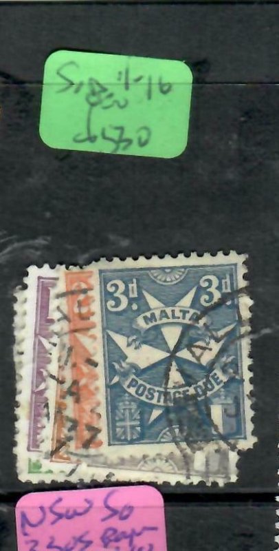 MALTA  (P1106B) POSTAGE DUE  1/2D-3D  SG D11-6     VFU