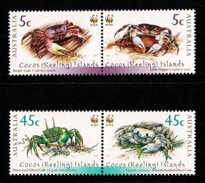 Cocos Islands 2000 Crabs  Set of 4 MNH