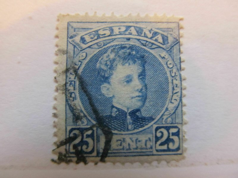 Spanien Espagne España Spain 1901 King Alfonso XIII 25c fine used stamp A5P2F154