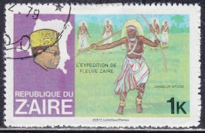 Zaire 902 USED 1979 President Mobotu, Map, N'tombe Dancer