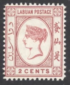 Labuan Sc# 33 MH 1892 2c Queen Victoria