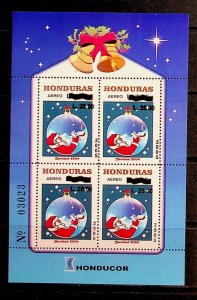 HONDURAS Sc C1226 NH SOUVENIR SHEET OF 2005- OVERPRINT - CHRISTMAS