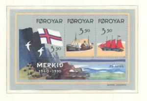 Faroe Islands Sc 207 1990 Merkid stamp sheet mint NH