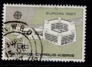 CYPRUS QEII SG705, 1987 18c modern architecture, FINE USED.